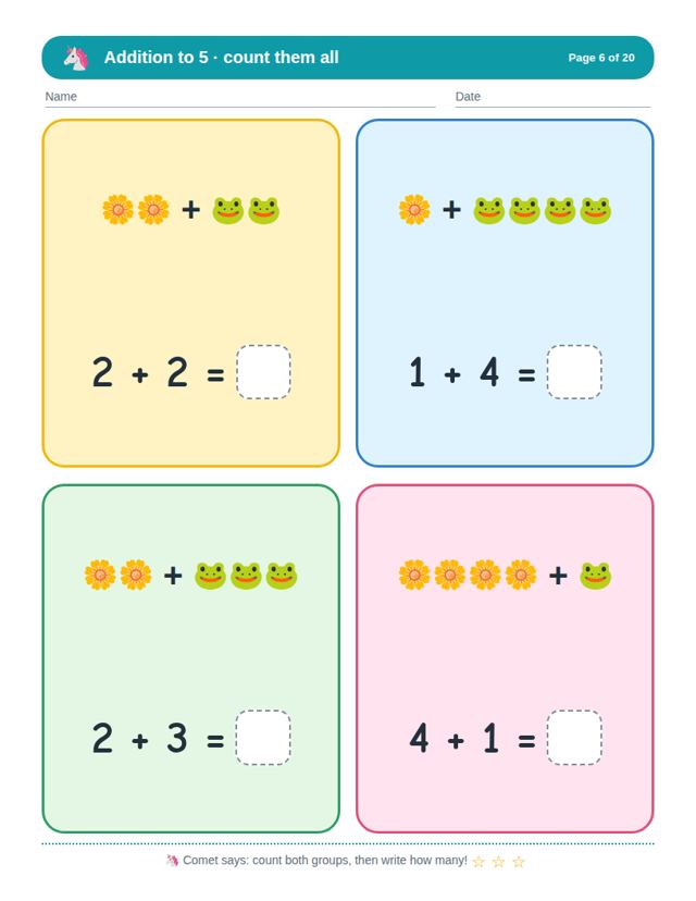 Addition to 5: sample page 3