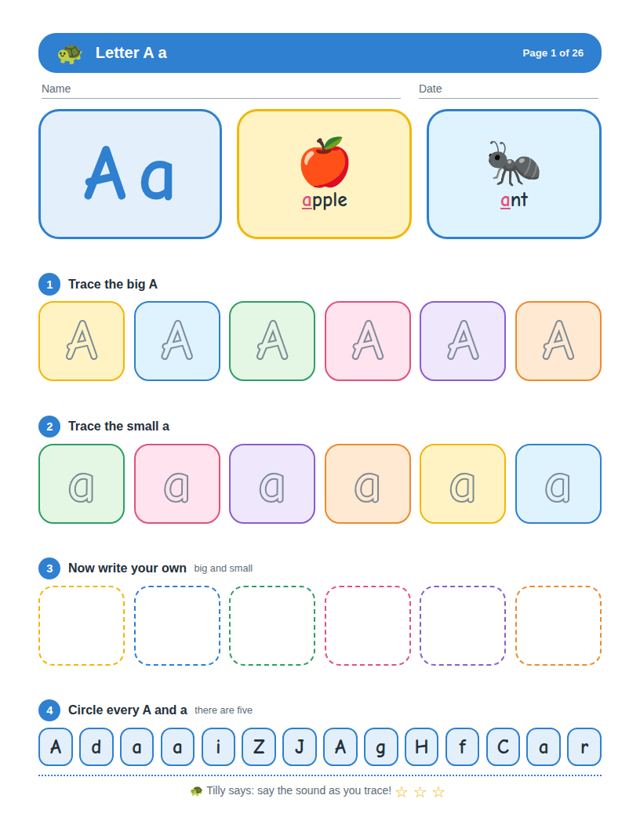 Preschool Tracing Worksheets