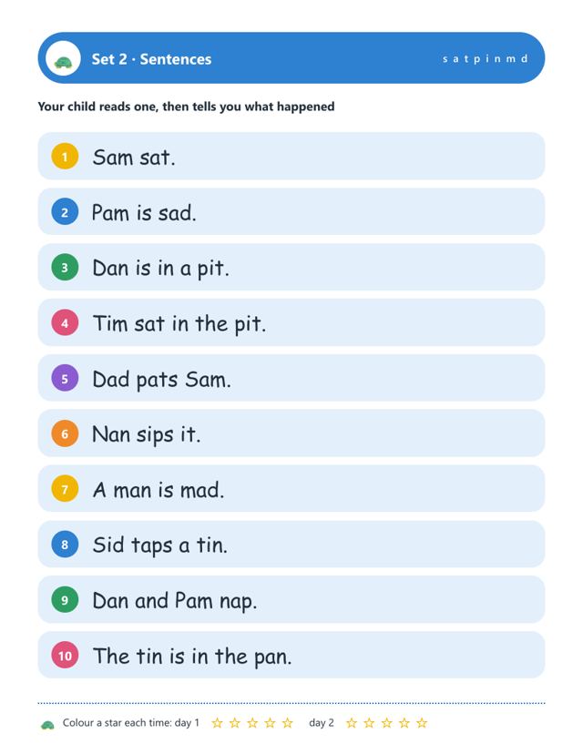 Free Decodable Reading Sampler: sample page 3