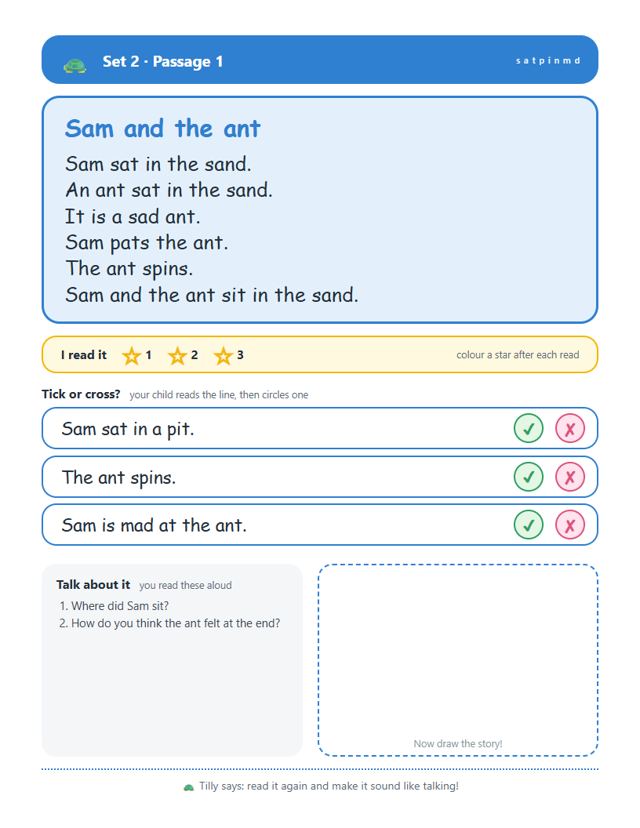 Free Decodable Reading Sampler: sample page 4